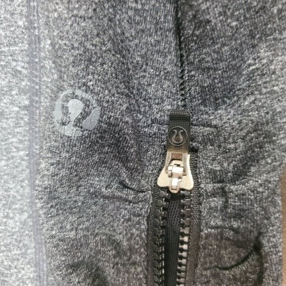 LULULEMON RARE Womens Cardio Kick Crop Leggings SZ‎ 6 Zipper Heathered Coal Gray - Picture 11 of 11